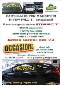 Cartelli magnetici OCCASIONE per tettuccio auto in vendita o noleggio Porta Targa prova magnetici professionali. Trivalenti, antifurto, anti vandalo, anti smarrimento. Porta targa di prova con calamita. Pensati, disegnati e realizzati in Italia, insieme ai famosi cartelli magnetici proposti da G-Trapper info:  g-trapper@g-trapper.com