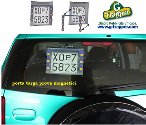 Porta Targa Prova magnetici – G-Trapper & Partners